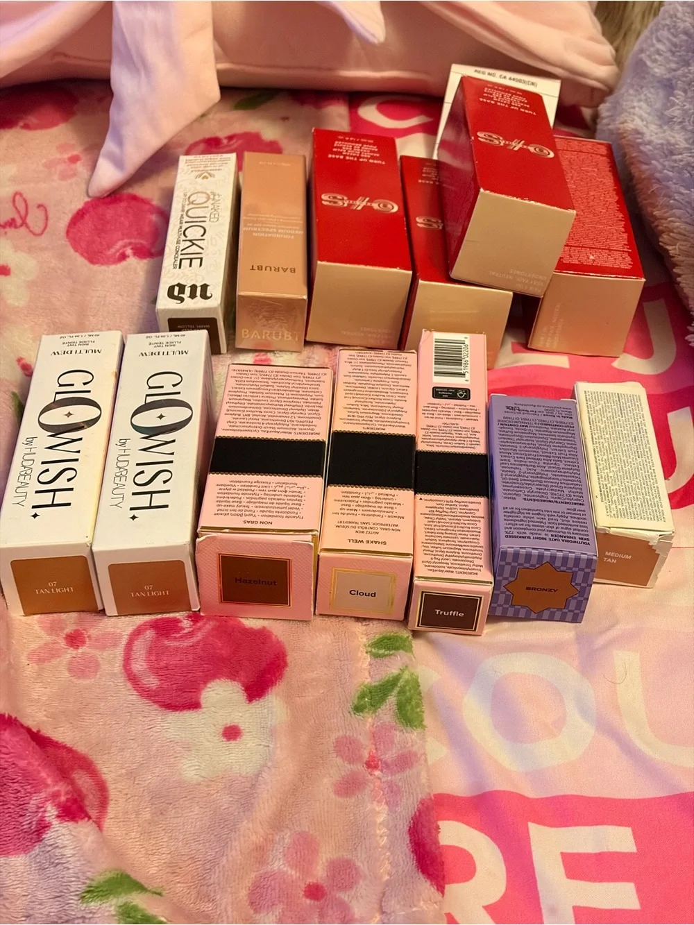 Assorted foundations and skin tint and bb cream